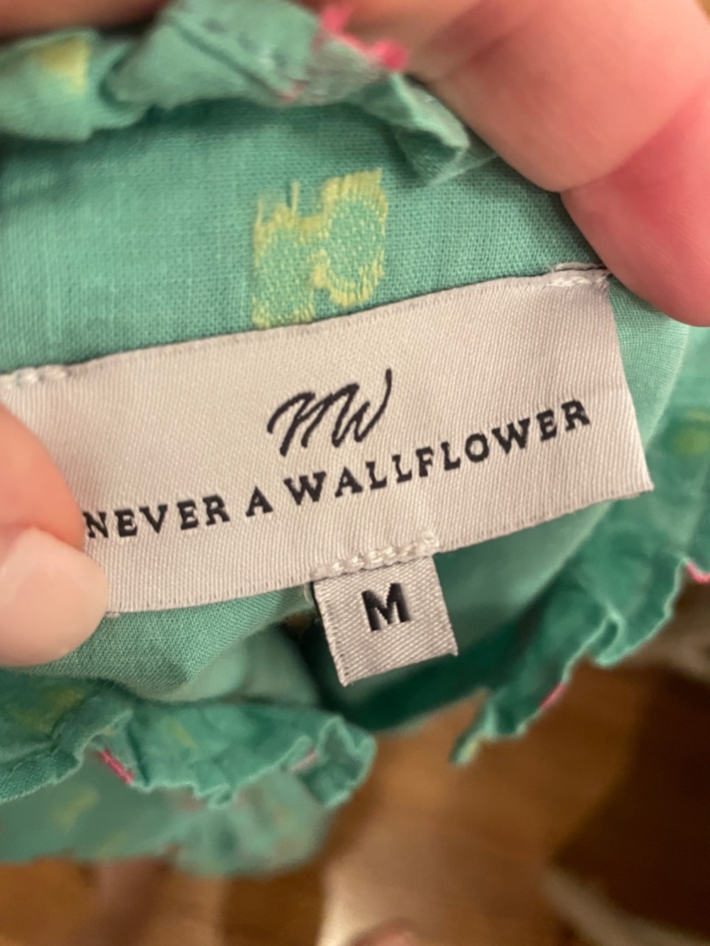 Never a Wallflower puff sleeve dress sz M - Picture 5 of 7